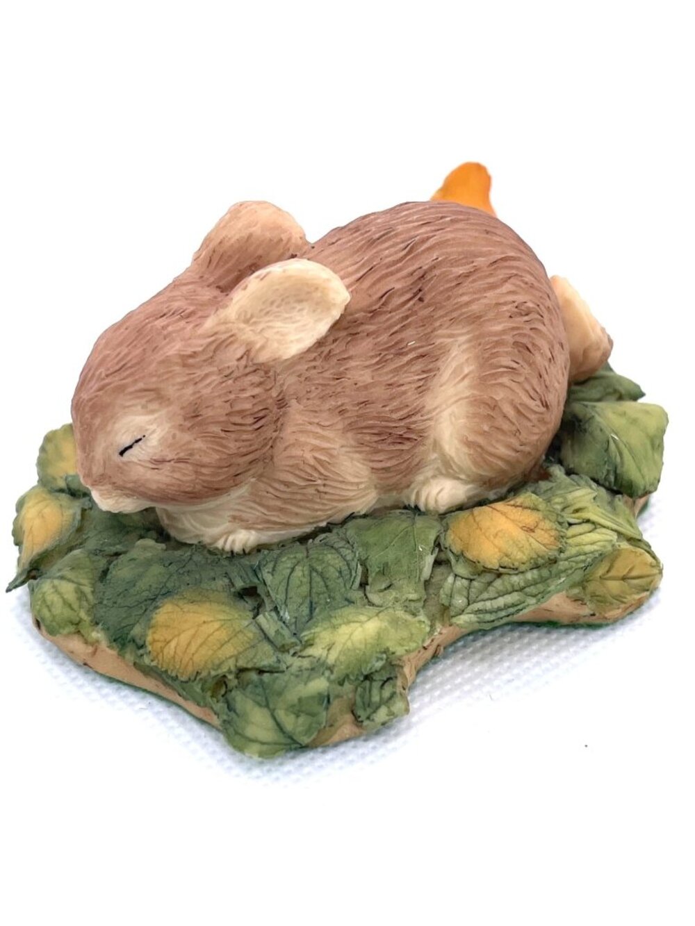 Baby Bunny Rabbit Figurine Brown Hand Painted Aynsley UK England 1980s Vintage